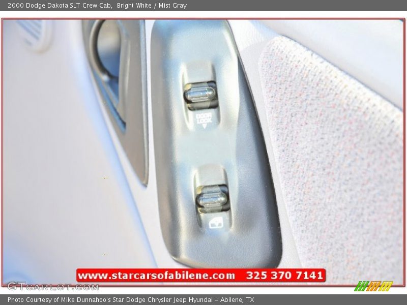 Bright White / Mist Gray 2000 Dodge Dakota SLT Crew Cab
