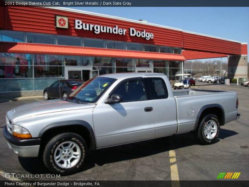 Bright Silver Metallic / Dark Slate Gray 2001 Dodge Dakota Club Cab