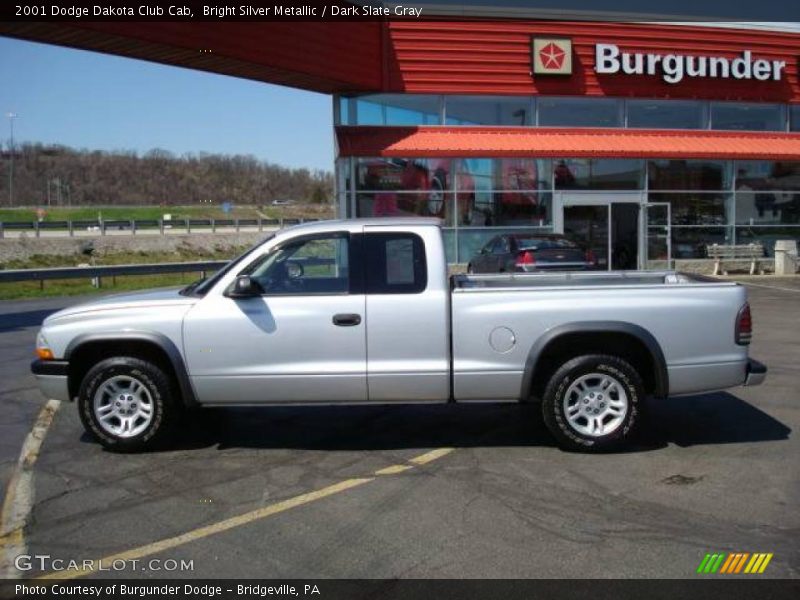 Bright Silver Metallic / Dark Slate Gray 2001 Dodge Dakota Club Cab