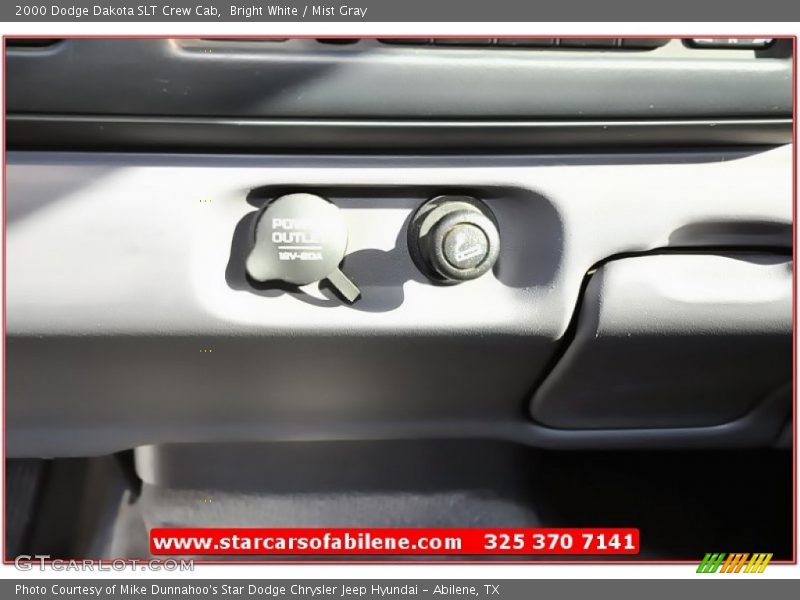 Bright White / Mist Gray 2000 Dodge Dakota SLT Crew Cab
