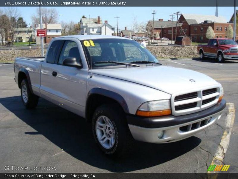 Bright Silver Metallic / Dark Slate Gray 2001 Dodge Dakota Club Cab