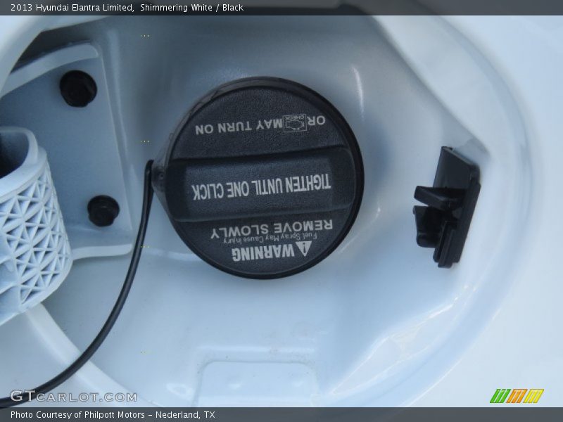 Shimmering White / Black 2013 Hyundai Elantra Limited