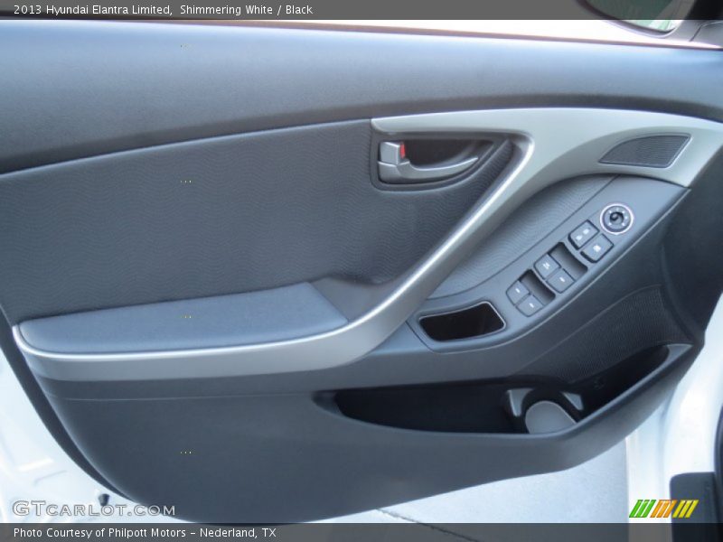 Shimmering White / Black 2013 Hyundai Elantra Limited
