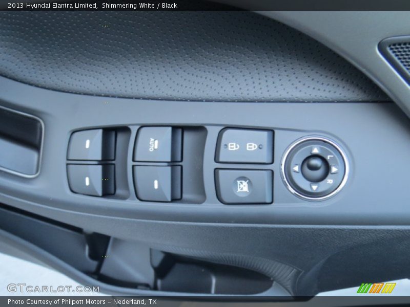 Shimmering White / Black 2013 Hyundai Elantra Limited