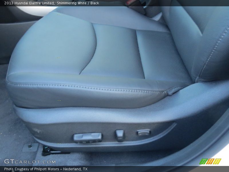 Shimmering White / Black 2013 Hyundai Elantra Limited