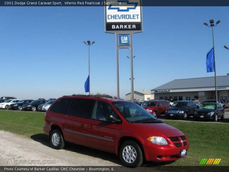 Inferno Red Pearlcoat / Sandstone 2001 Dodge Grand Caravan Sport