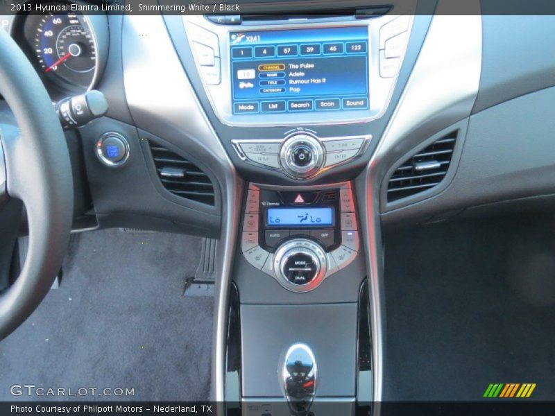 Shimmering White / Black 2013 Hyundai Elantra Limited