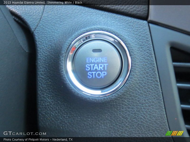 Shimmering White / Black 2013 Hyundai Elantra Limited