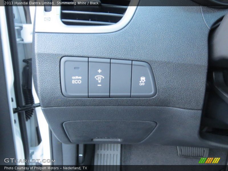 Shimmering White / Black 2013 Hyundai Elantra Limited