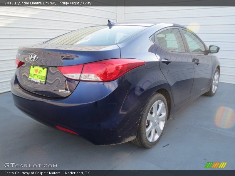 Indigo Night / Gray 2013 Hyundai Elantra Limited