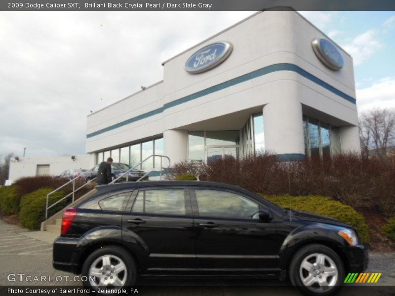 Brilliant Black Crystal Pearl / Dark Slate Gray 2009 Dodge Caliber SXT