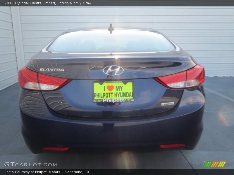 Indigo Night / Gray 2013 Hyundai Elantra Limited