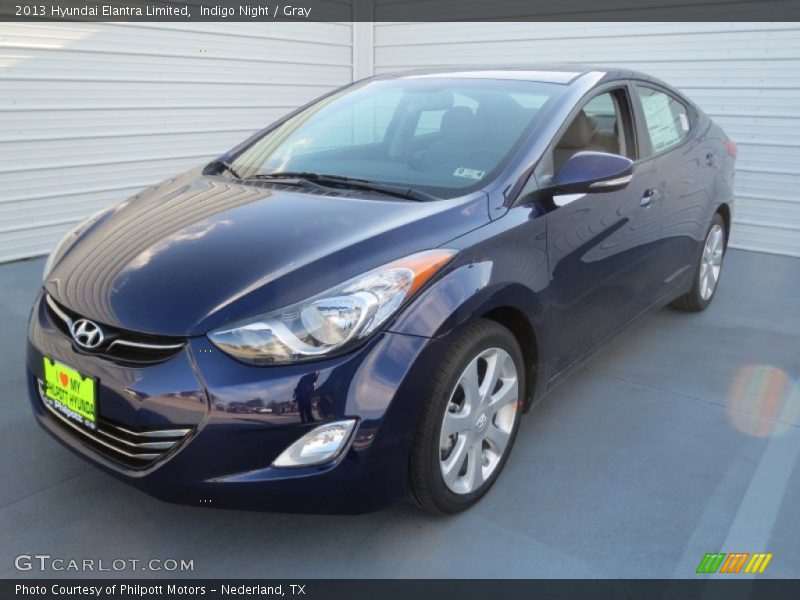 Indigo Night / Gray 2013 Hyundai Elantra Limited