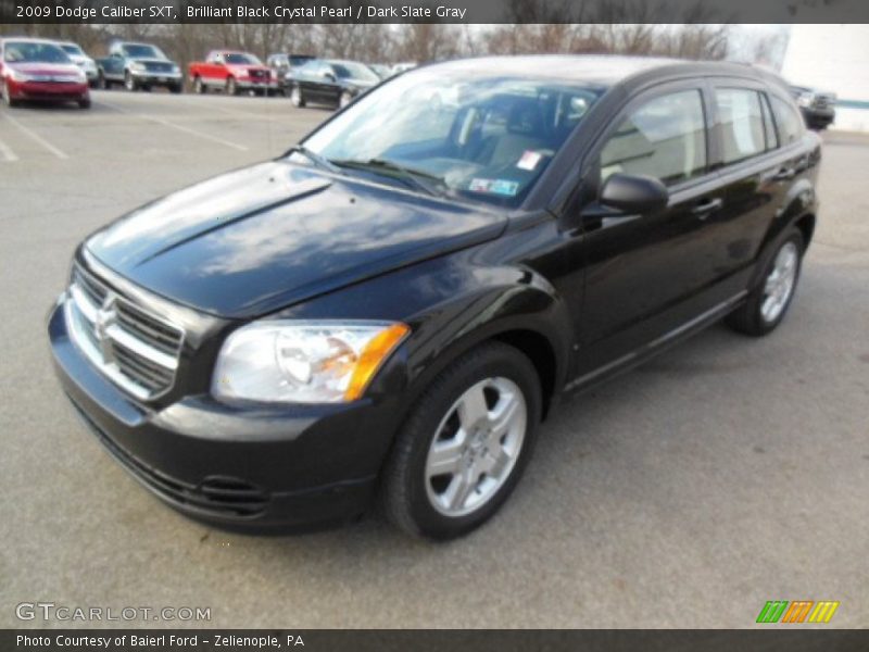 Brilliant Black Crystal Pearl / Dark Slate Gray 2009 Dodge Caliber SXT