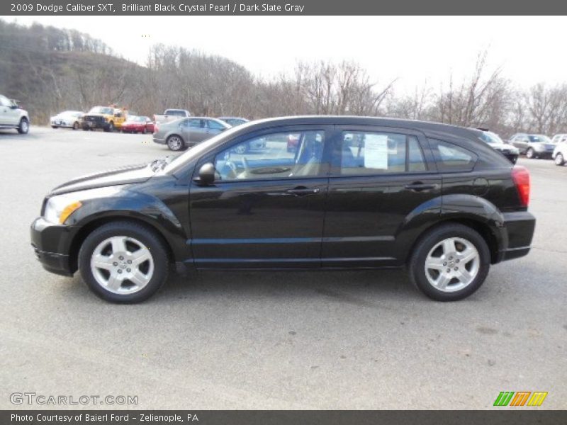 Brilliant Black Crystal Pearl / Dark Slate Gray 2009 Dodge Caliber SXT