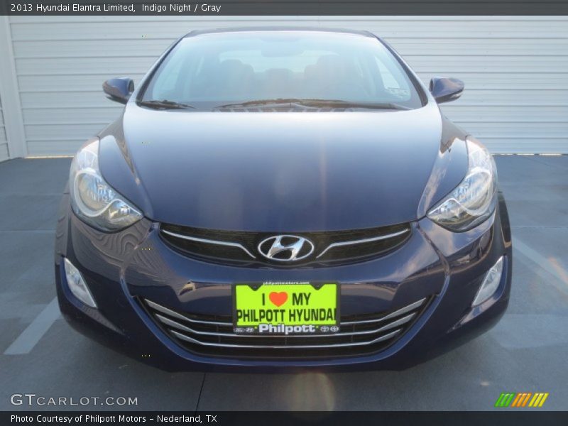 Indigo Night / Gray 2013 Hyundai Elantra Limited
