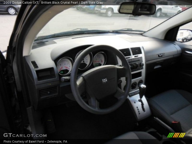 Brilliant Black Crystal Pearl / Dark Slate Gray 2009 Dodge Caliber SXT