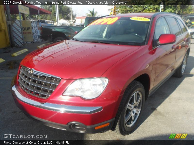 Inferno Red Crystal Pearl / Dark Khaki/Light Graystone 2007 Chrysler Pacifica Touring