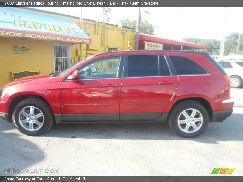 Inferno Red Crystal Pearl / Dark Khaki/Light Graystone 2007 Chrysler Pacifica Touring