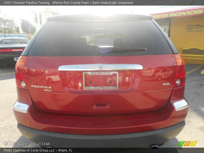 Inferno Red Crystal Pearl / Dark Khaki/Light Graystone 2007 Chrysler Pacifica Touring