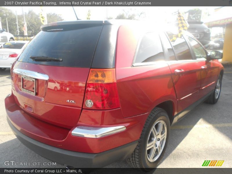 Inferno Red Crystal Pearl / Dark Khaki/Light Graystone 2007 Chrysler Pacifica Touring