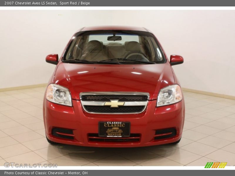 Sport Red / Beige 2007 Chevrolet Aveo LS Sedan