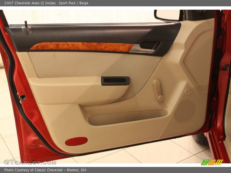 Sport Red / Beige 2007 Chevrolet Aveo LS Sedan