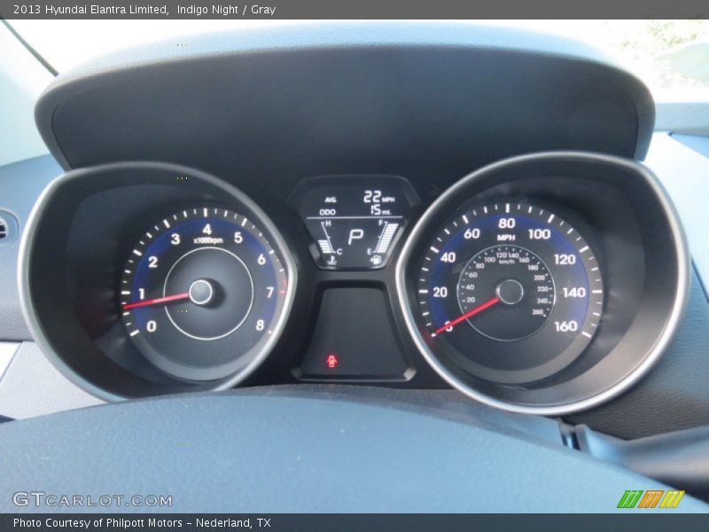 Indigo Night / Gray 2013 Hyundai Elantra Limited