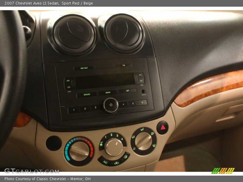 Sport Red / Beige 2007 Chevrolet Aveo LS Sedan