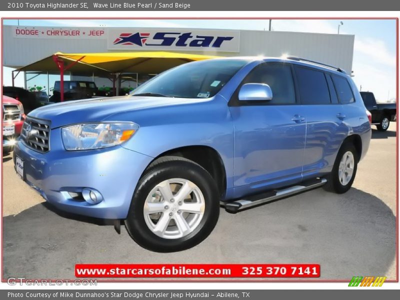 Wave Line Blue Pearl / Sand Beige 2010 Toyota Highlander SE