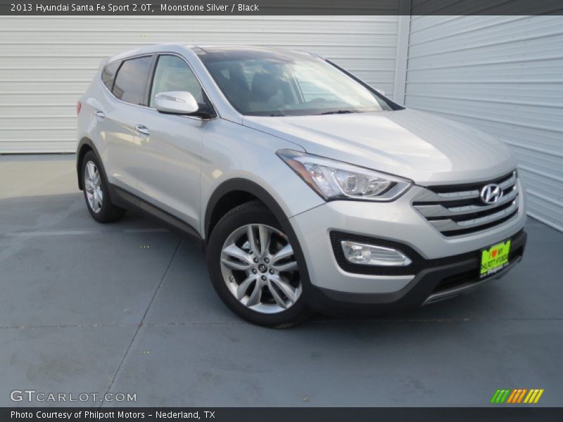 Moonstone Silver / Black 2013 Hyundai Santa Fe Sport 2.0T