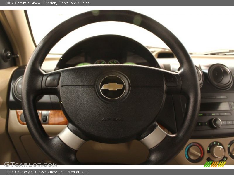 Sport Red / Beige 2007 Chevrolet Aveo LS Sedan