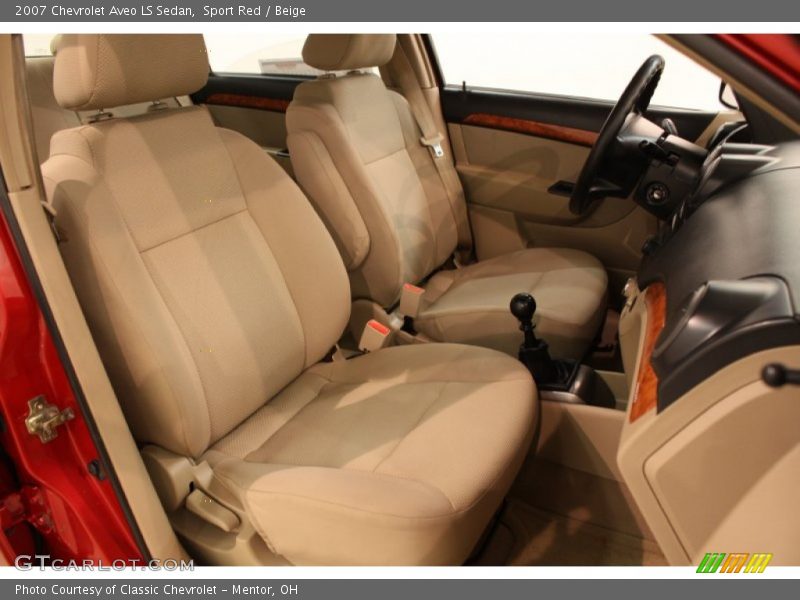 Sport Red / Beige 2007 Chevrolet Aveo LS Sedan