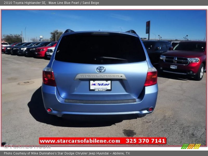 Wave Line Blue Pearl / Sand Beige 2010 Toyota Highlander SE