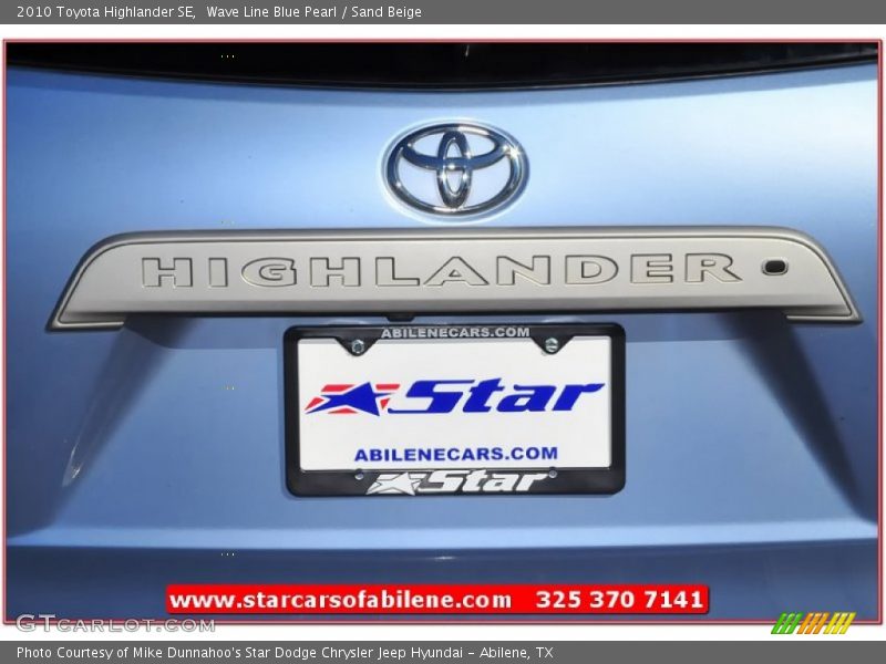 Wave Line Blue Pearl / Sand Beige 2010 Toyota Highlander SE