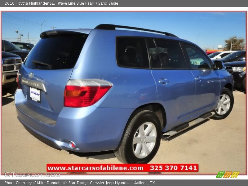 Wave Line Blue Pearl / Sand Beige 2010 Toyota Highlander SE