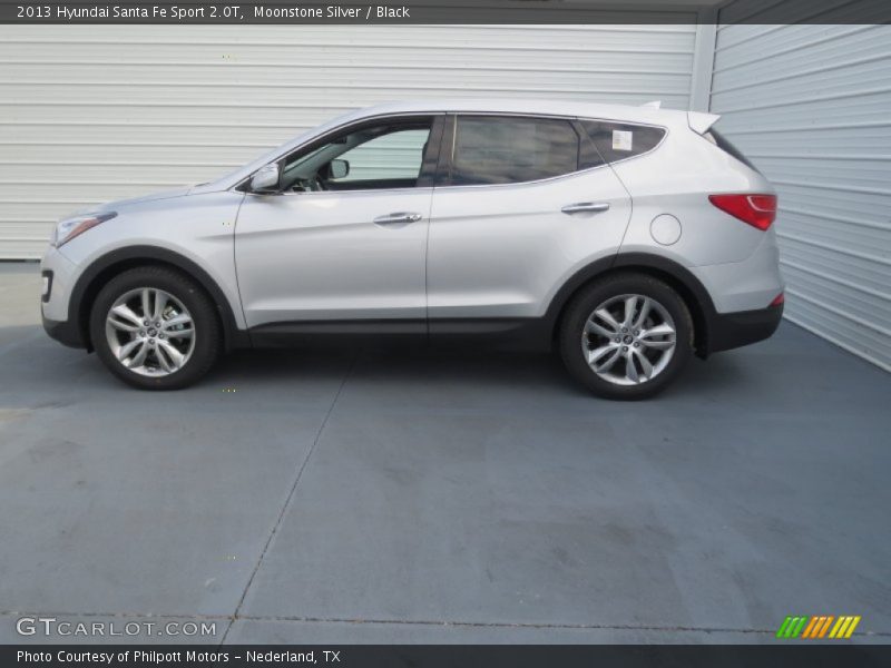 Moonstone Silver / Black 2013 Hyundai Santa Fe Sport 2.0T