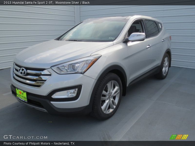 Moonstone Silver / Black 2013 Hyundai Santa Fe Sport 2.0T