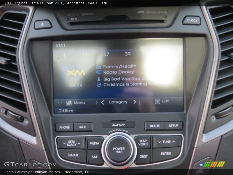 Moonstone Silver / Black 2013 Hyundai Santa Fe Sport 2.0T
