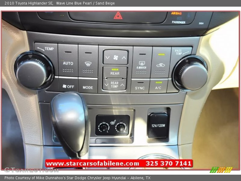 Wave Line Blue Pearl / Sand Beige 2010 Toyota Highlander SE