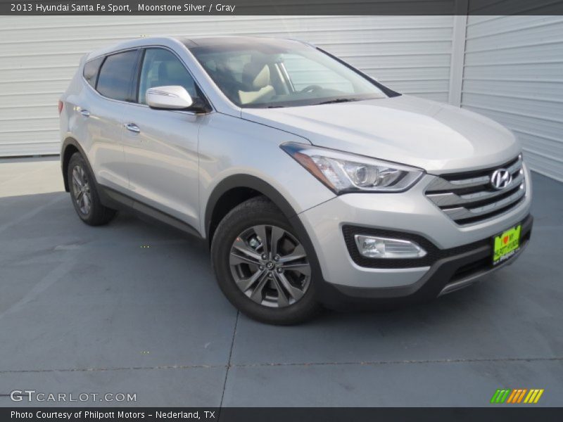 Moonstone Silver / Gray 2013 Hyundai Santa Fe Sport