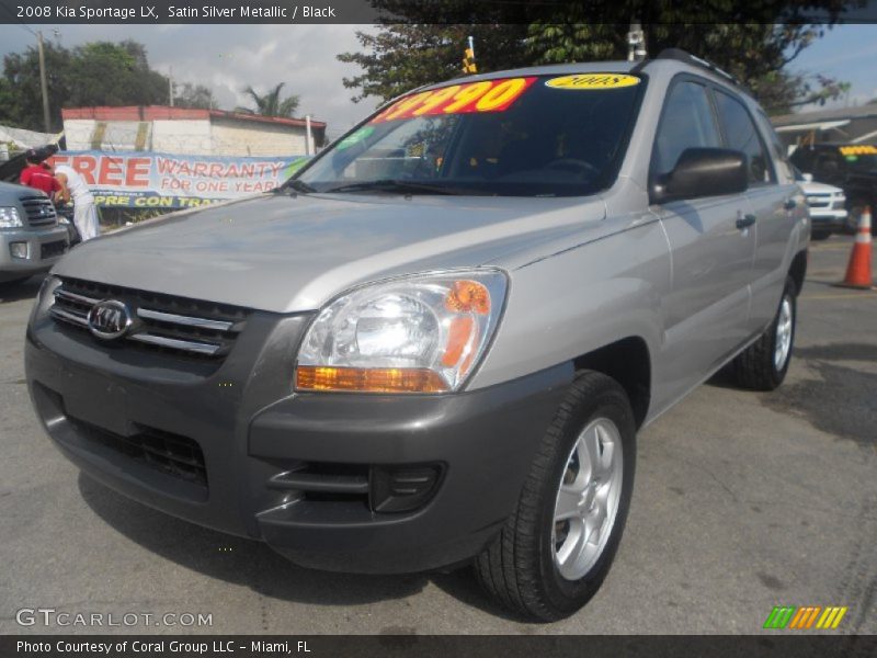 Satin Silver Metallic / Black 2008 Kia Sportage LX