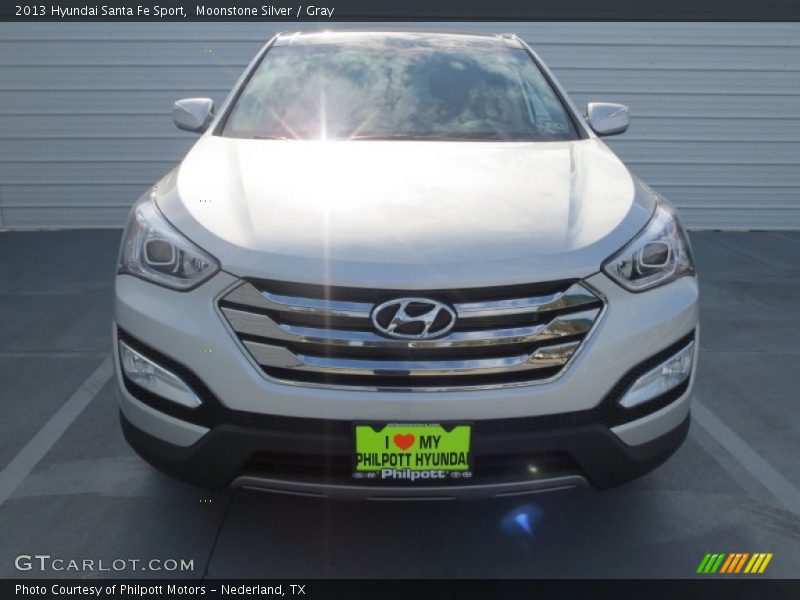 Moonstone Silver / Gray 2013 Hyundai Santa Fe Sport