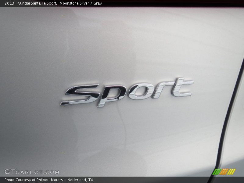 Moonstone Silver / Gray 2013 Hyundai Santa Fe Sport