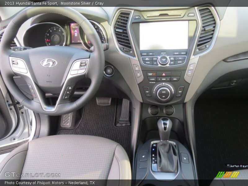 Moonstone Silver / Gray 2013 Hyundai Santa Fe Sport