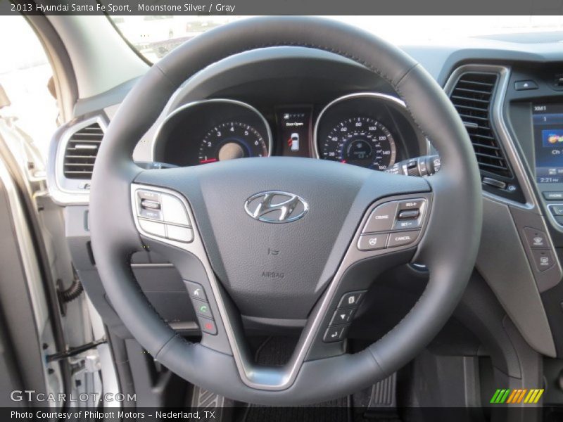 Moonstone Silver / Gray 2013 Hyundai Santa Fe Sport