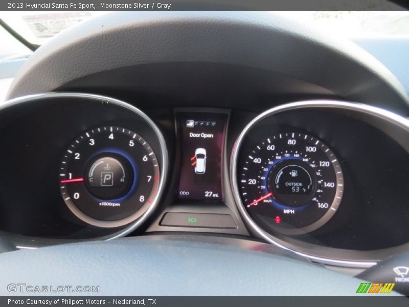 Moonstone Silver / Gray 2013 Hyundai Santa Fe Sport