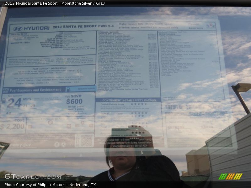 Moonstone Silver / Gray 2013 Hyundai Santa Fe Sport