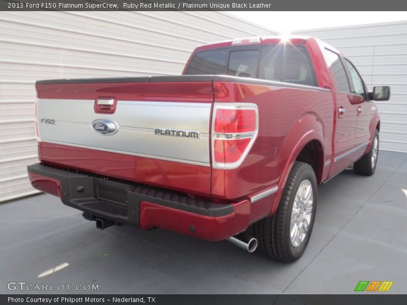 Ruby Red Metallic / Platinum Unique Black Leather 2013 Ford F150 Platinum SuperCrew
