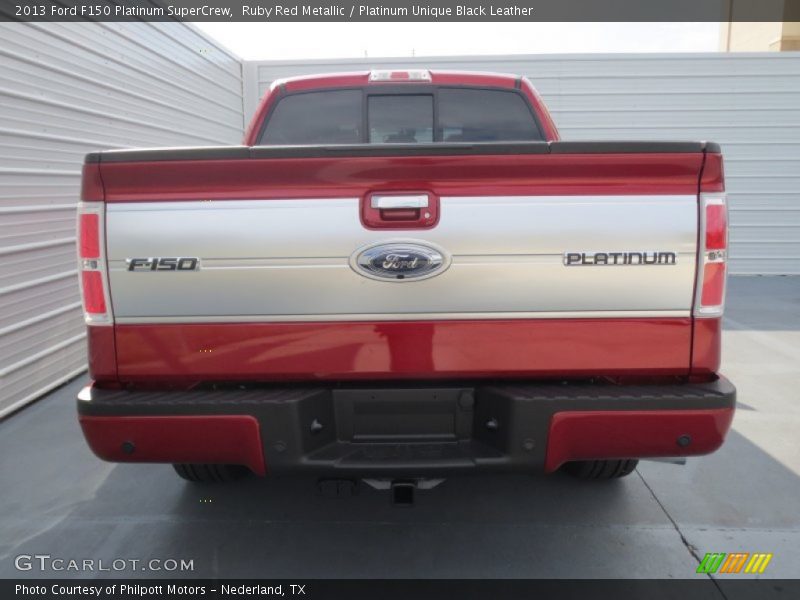 Ruby Red Metallic / Platinum Unique Black Leather 2013 Ford F150 Platinum SuperCrew
